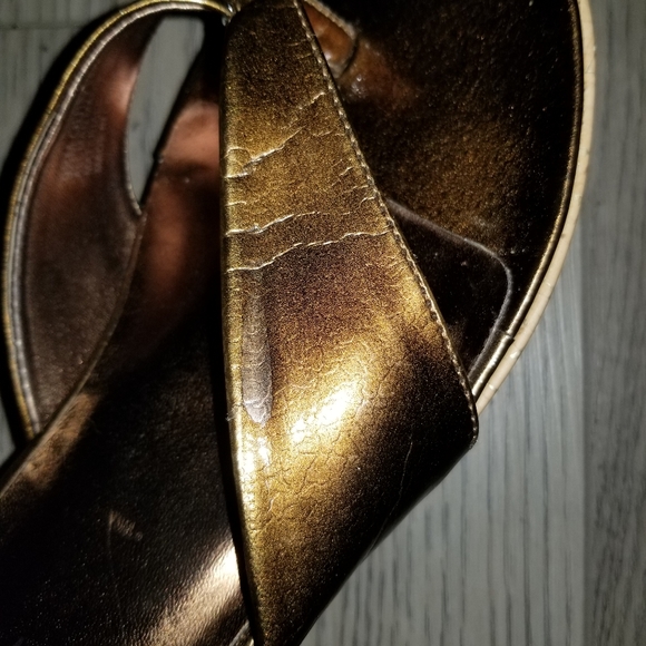 Rampage Copper Brown Sandal with Cork Heel - Picture 2 of 4